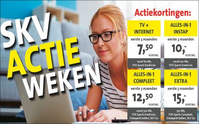 SKV Actieweken! Eerste 3 maanden tot € 15,- korting p/mnd!