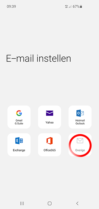 Android Mobiel Mail instellen SKV - Stap 2