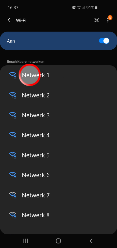 Wifi instellen Android telefoon SKV stap 4