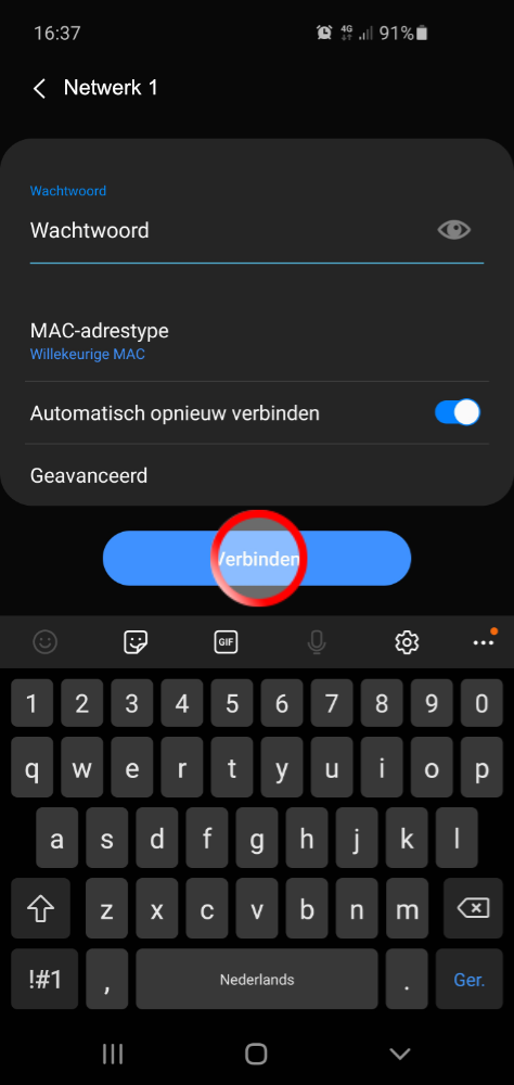 Wifi instellen Android telefoon SKV stap 5